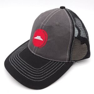 Pizza‎ Hut Employee Uniform Mesh Strapback Hat Work Ball Cap Black Gray Adult